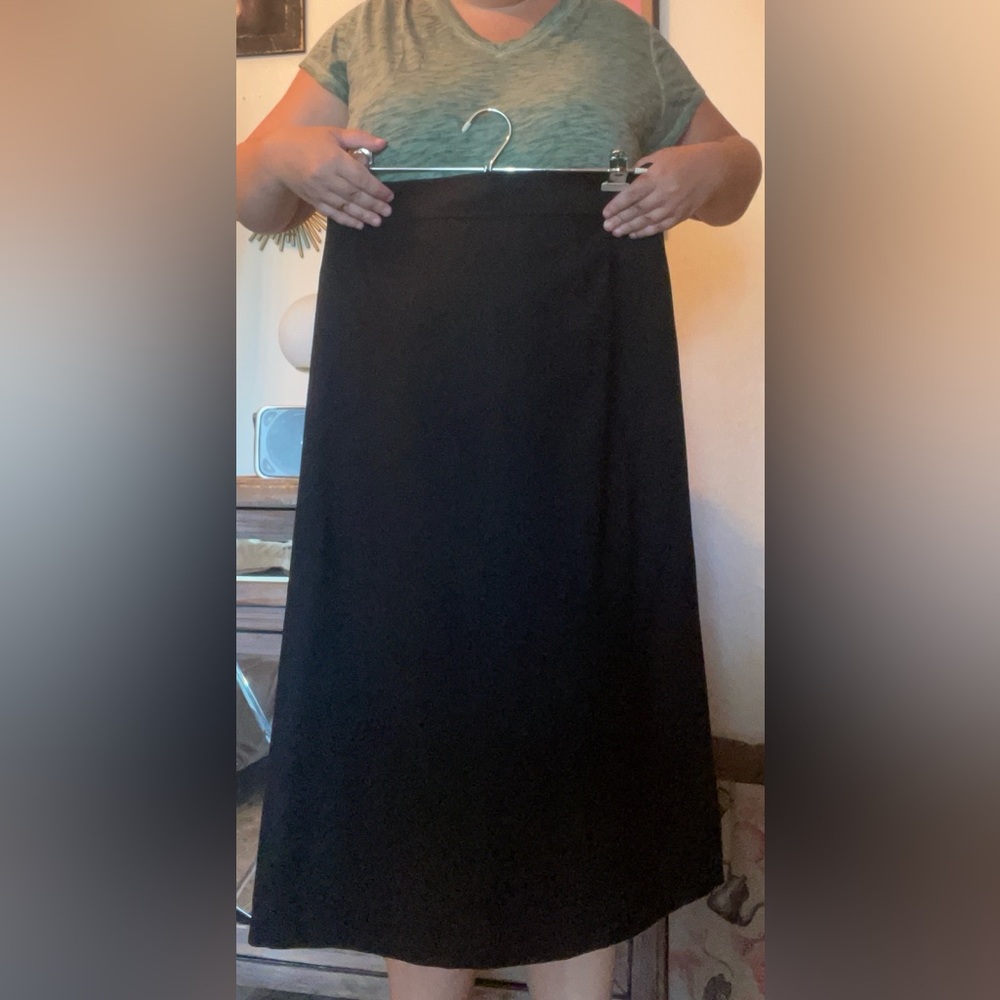Talbots 100% Pure New Wool Woolmark Made in USA Size 10 Pencil Skirt Black Work